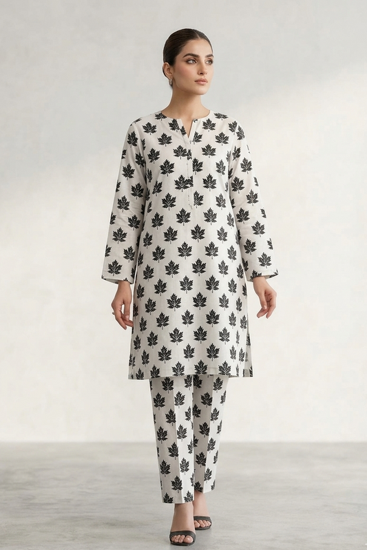 Nishat Two-Piece Printed Black Edition