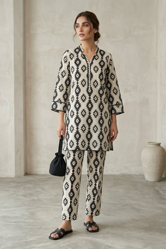 Nishat Two-Piece Printed Black Edition
