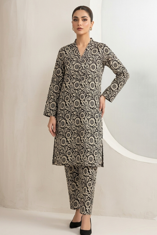 Nishat Two-Piece Printed Black Edition