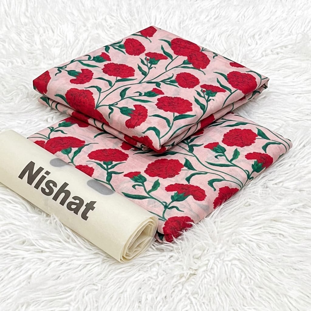 Nishat printed all over 2pc (rose)